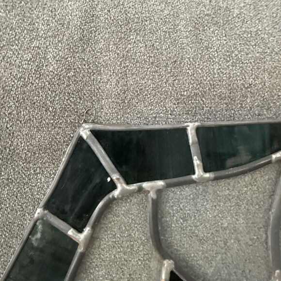 Beautiful Handmade Stained Glass Sun Catcher Christmas Poinsettia Holiday Decor - Picture 6 of 13